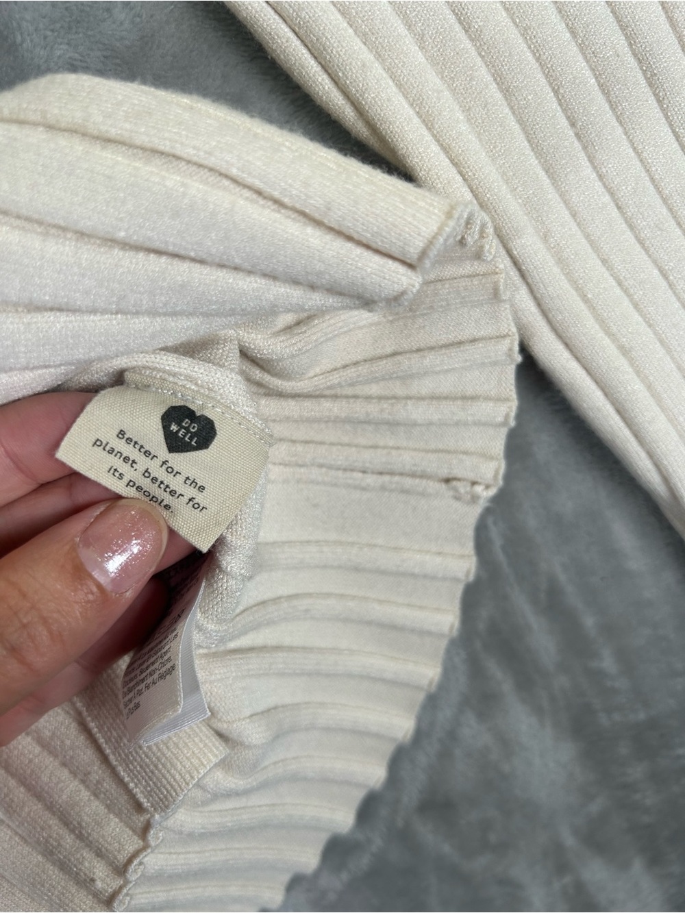 Madewell polo Cream Ribbed Button-Front Collared Sweater - Picture 10 of 12